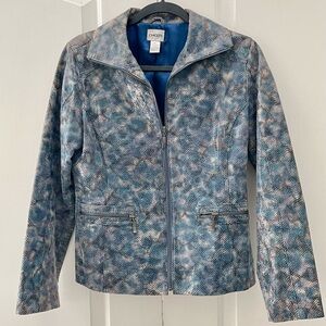 ♥️CHICO’S 100% LEATHER JACKET♥️